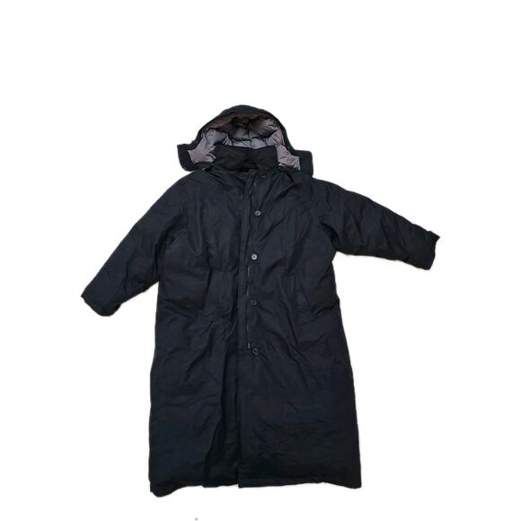 Lands End Puffer Jacket Parka Men's Size 3X Black Coat GooseDown Feathers Zip - Picture 1 of 9